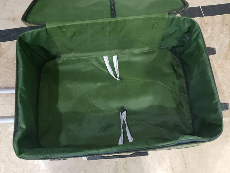 Gently 1 Time used Only Green Luggage Bag 5