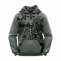 Unisex Knocker Printed Polyster Fleece Hoodie