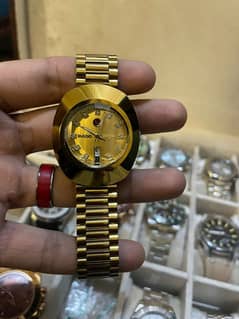 rado diastar automatic watch golden