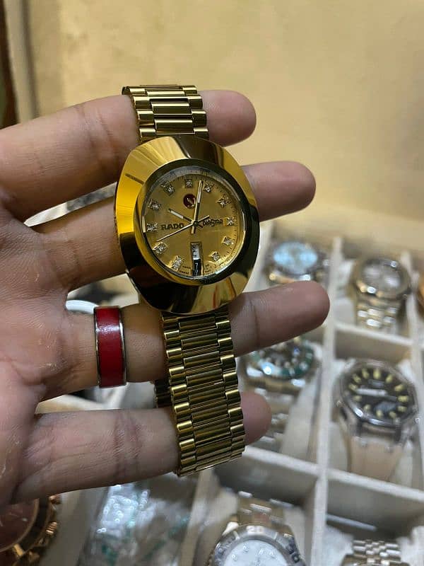 rado diastar automatic watch golden 1