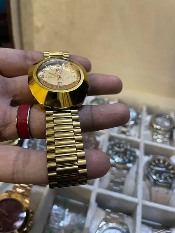 rado diastar automatic watch golden 4