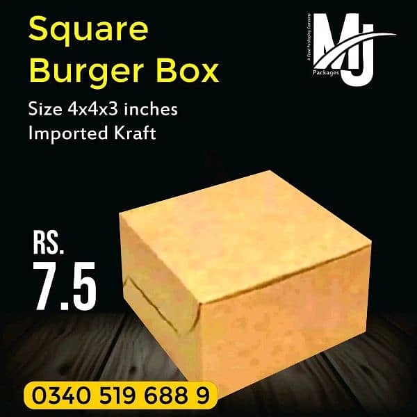 Pizza box/Burger Box/Fries box/delivery box/Paper Bag 1