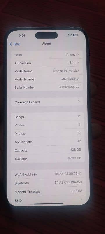 Iphone 14 pro Max 128Gb  Factory Unlock 1