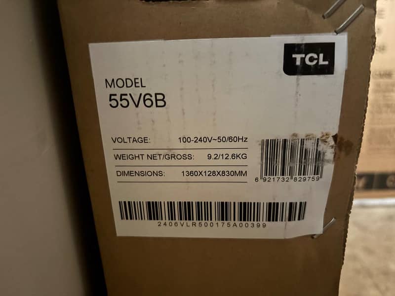 Tcl led 55v6B 0