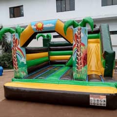 jumping castle slide magic show