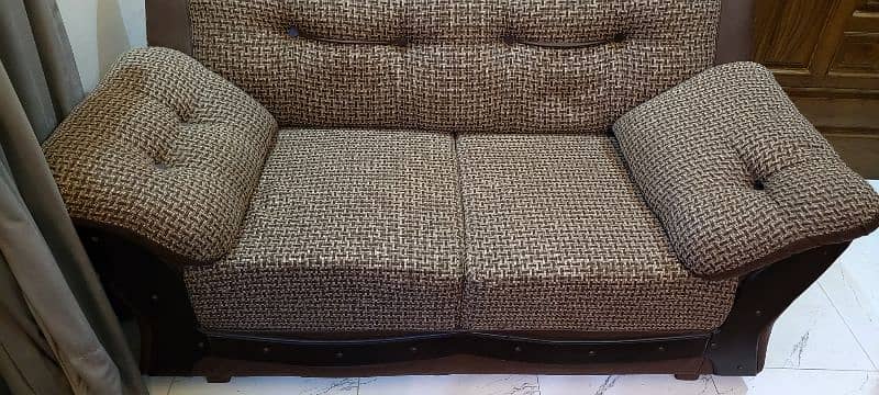 2 Seater Brown Sturdy sofa 2