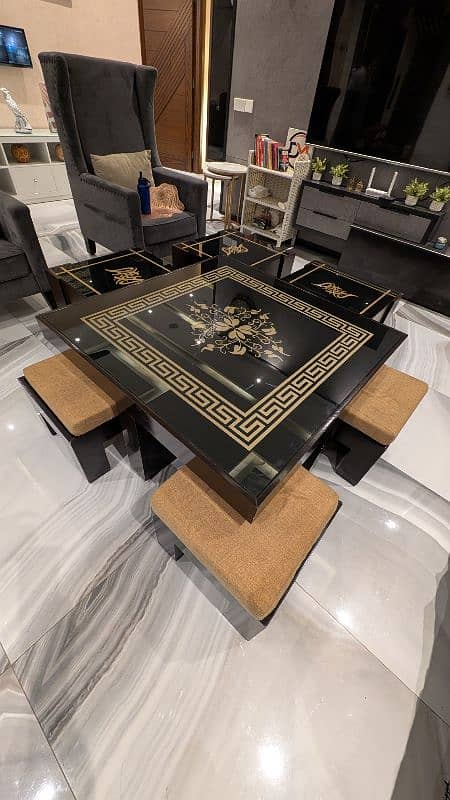 Centre Table Set With 3 Side Tables 0