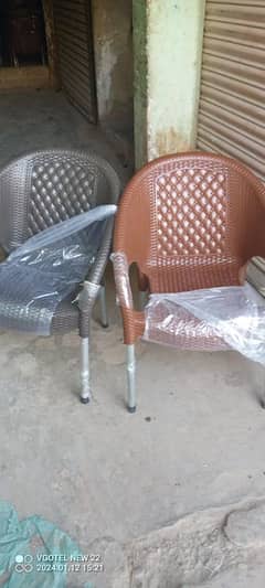 plastic chairs and tables