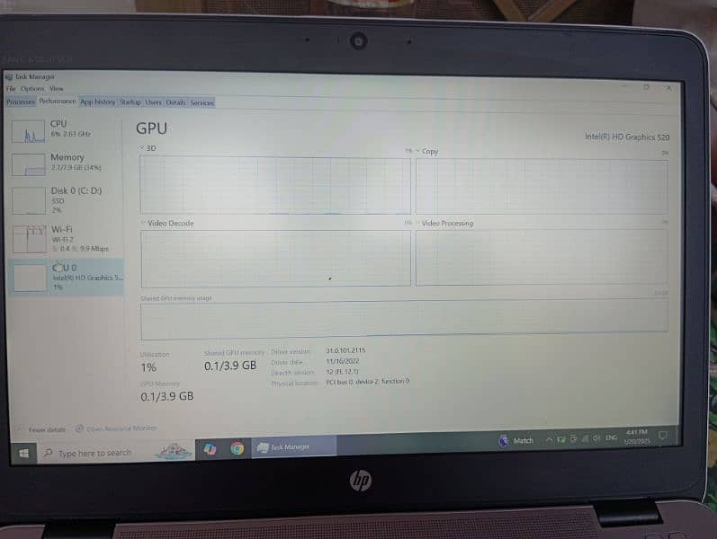 HP Elite book i5 6th gen 8/256 ssd 7