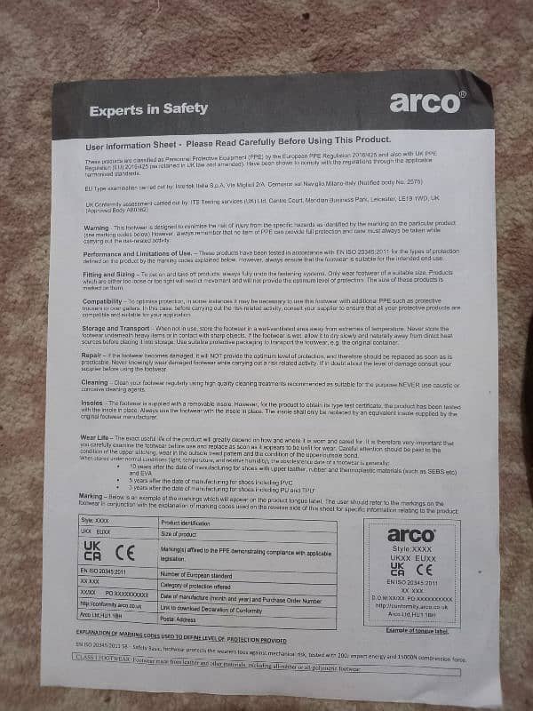 arco safety footwear 5