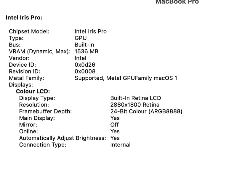 Macbook Pro 2015 | Core i7 | 15'' | 03009278834 1