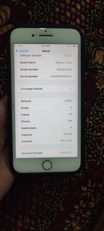 Iphone 7 plus Pti approved 128gb 11