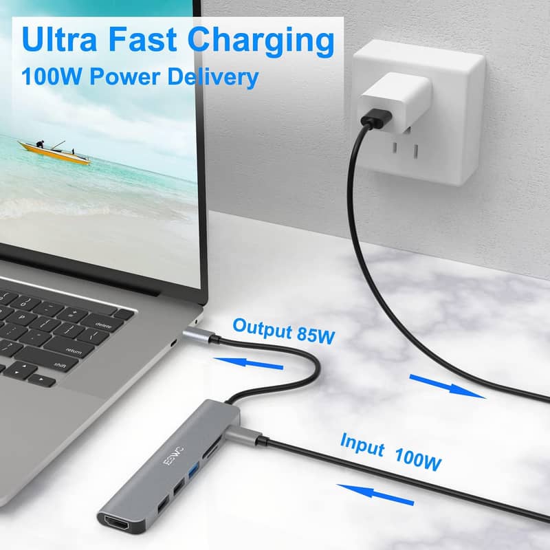 USB C Hub/Adapter for Macbook, XPS etc 5