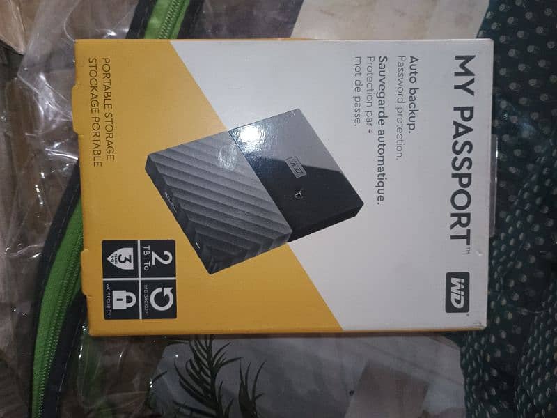 WD My Passport 2TB External USB 3.0 Portable Hard Drive – Black 0