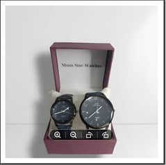 Elegant Blue Analogue Couple Watches