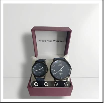 Elegant Blue Analogue Couple Watches 0