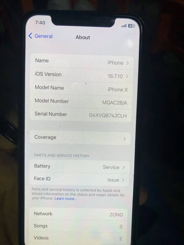 iphone x 64gb pta approved face id failed all ok 3