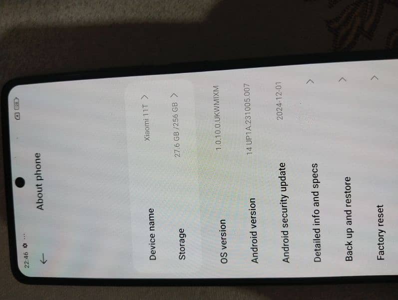 Xiaomi 11T 8+4 Ram 256GB pta officially register 0