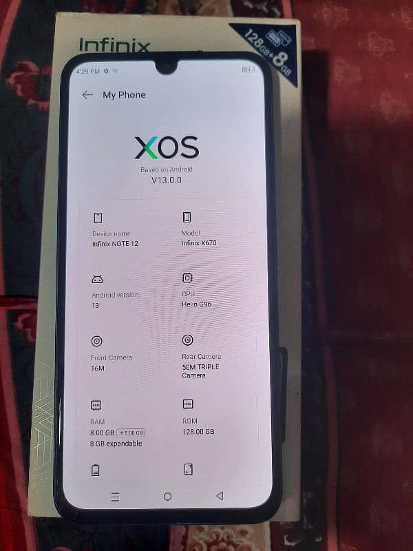 infinix note 12 8+8/128 G96 prossor with box contact 03366837312 2