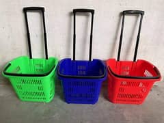 Rollar baskets, Mart cart, Trolley, Plastic baskets