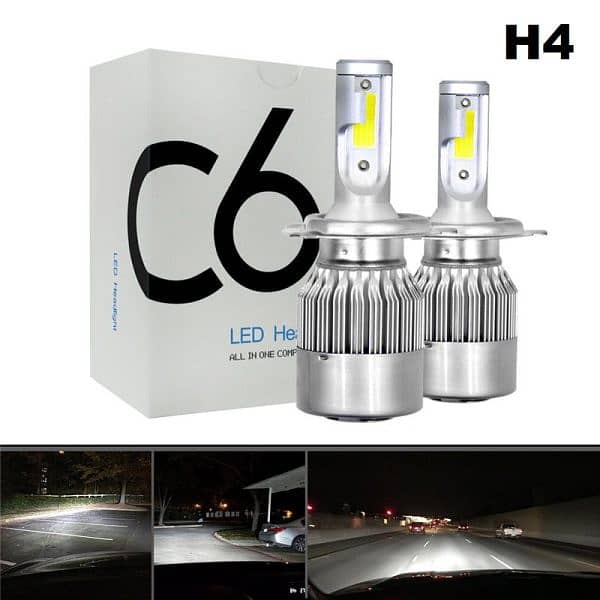 2 Pcs C6 H4 Led Light For Bikes And Car Mehran Alto Vitz Wagon-r City 1