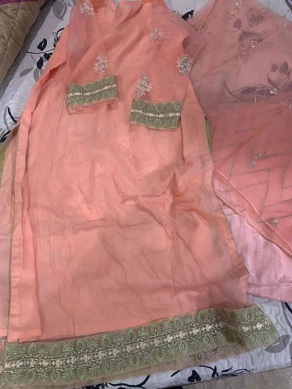 Mausammary brand 3pc suit fully embroidred 4