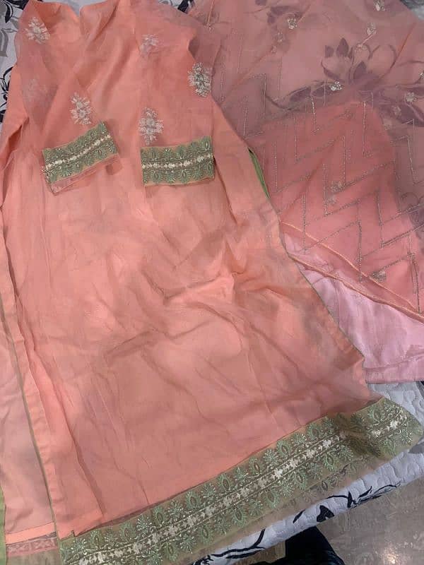 Mausammary brand 3pc suit fully embroidred 5