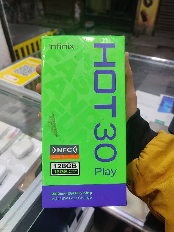 Infinix hot 30 play 8+8gb ram 128gb memory with original box charger 1