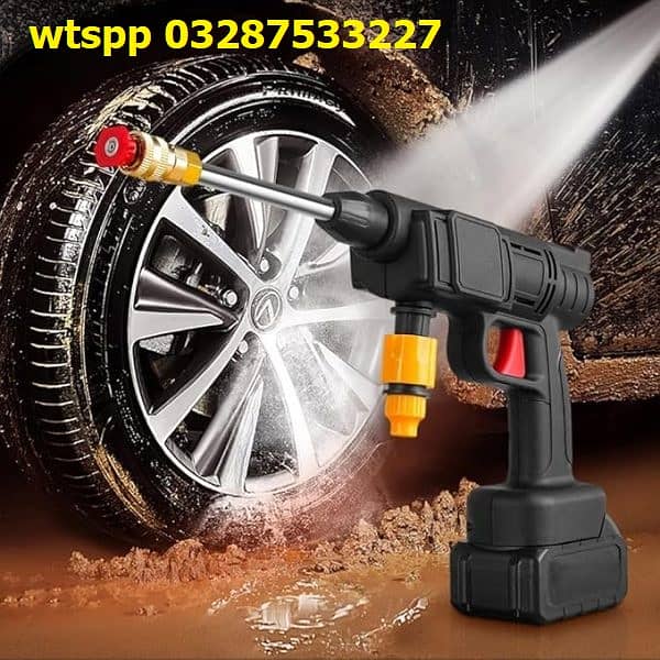 Double battery  Automatic Cordless Wireless Car Wash Spray Gun High 0