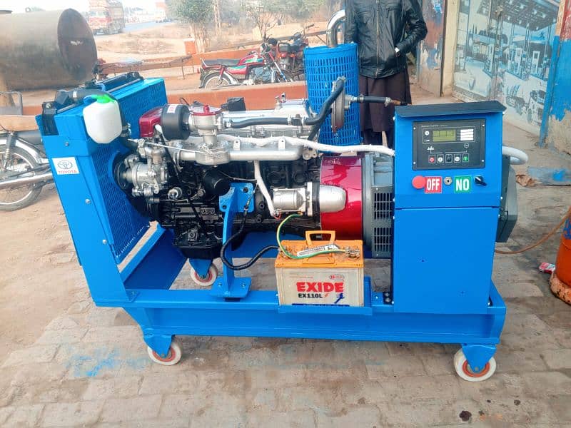 30 kva gas ganetar japani engine 2jz 3000 cc 27 kva,  stempered motor 1