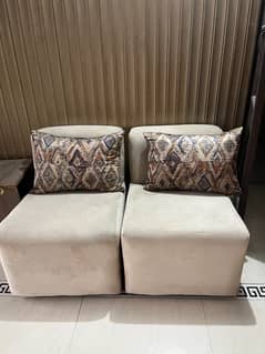 New poshish molty foam sofa 2 seats with 2 cushions