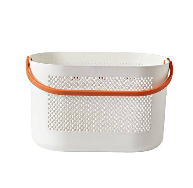 Basket simple with handle thickened plastic bath basket fruit basket 2