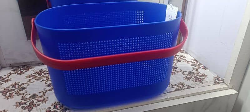 Basket simple with handle thickened plastic bath basket fruit basket 8