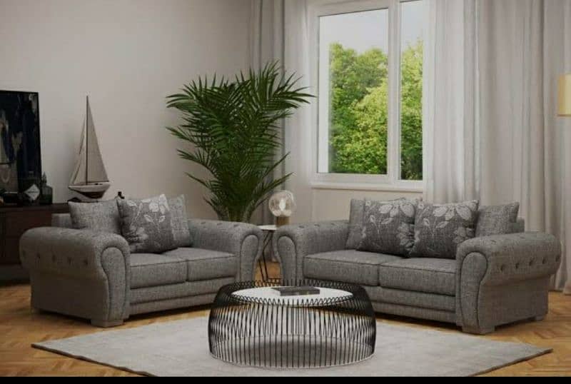 sofa set / L shape sofa set / 5 seater sofa set / wooden sofa set 1