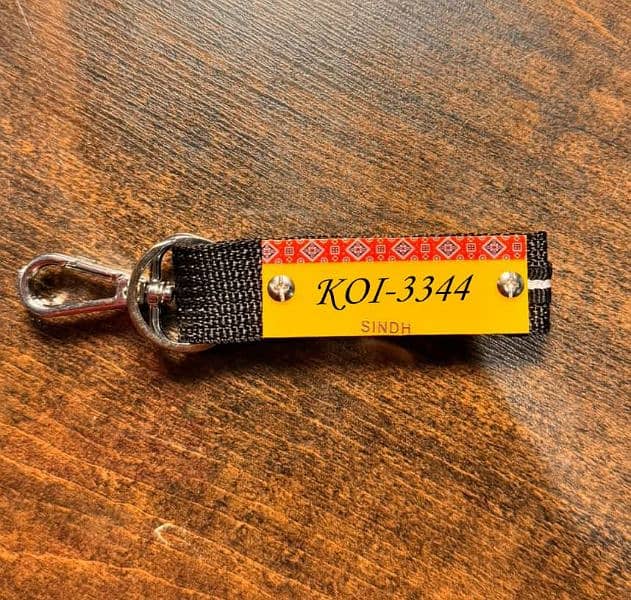 number plate keychain 2