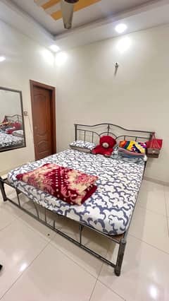 2 iron full king size Bed with Matress , Good condition