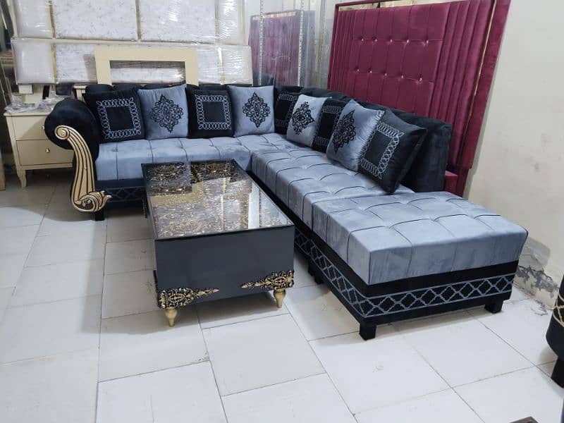 L shape sofa  - 6 seater sofa set - corner sofa set 5