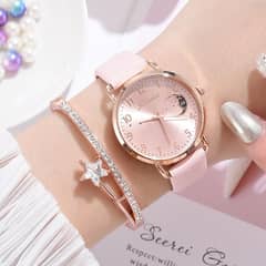 New Ladies Watch Pink Colour