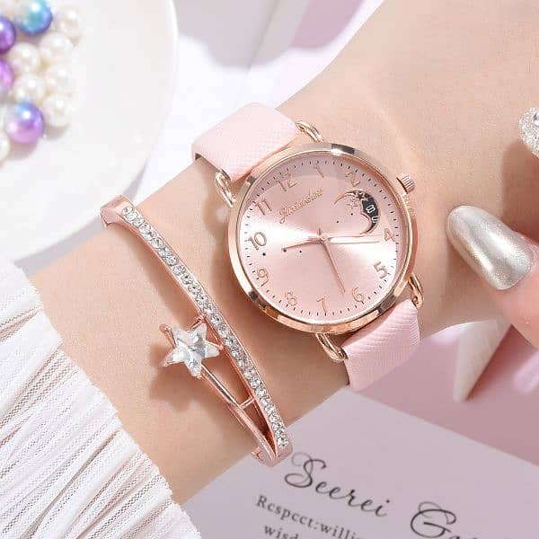 New Ladies Watch Pink Colour 0