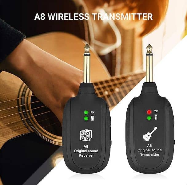 A8 Wireless Guitar Transmitter (Box Packed) 1