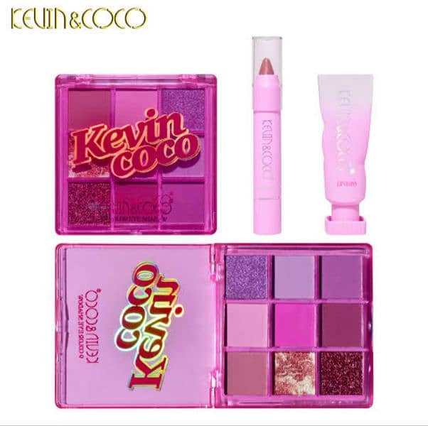 9-colour pink makeup kit/Kevin Coco 2