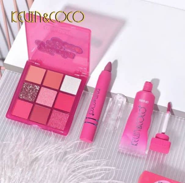 9-colour pink makeup kit/Kevin Coco 4