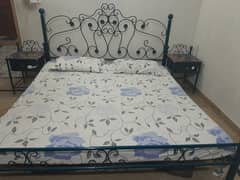 iron bed, side tables, Dressing table, with sofa