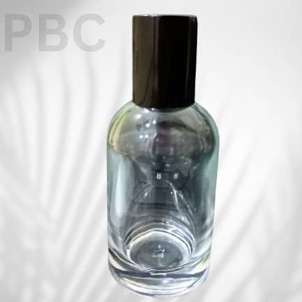 Round 50ml Perfume Bottle with Shine Black Cape 70 Pcs / CTN 0