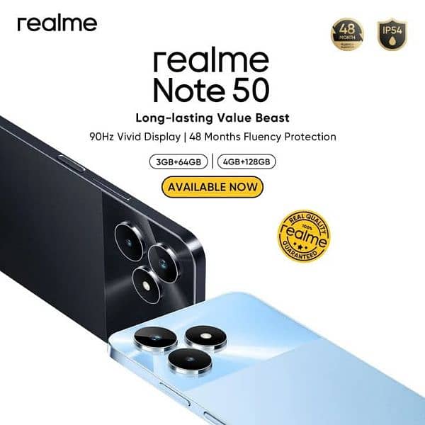 realme note 50 with box 4+4gb ram 64gb Thora SA touch glass break he 2