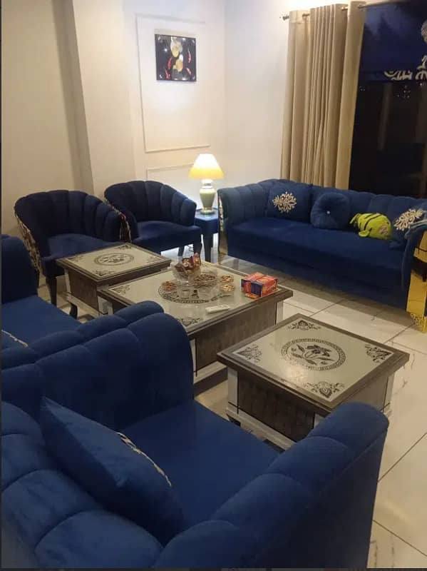 Two bed full furnished flat for rent in hights 1 club building phase 1 bahria town Rawalpindi 4