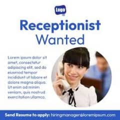 receptionist required