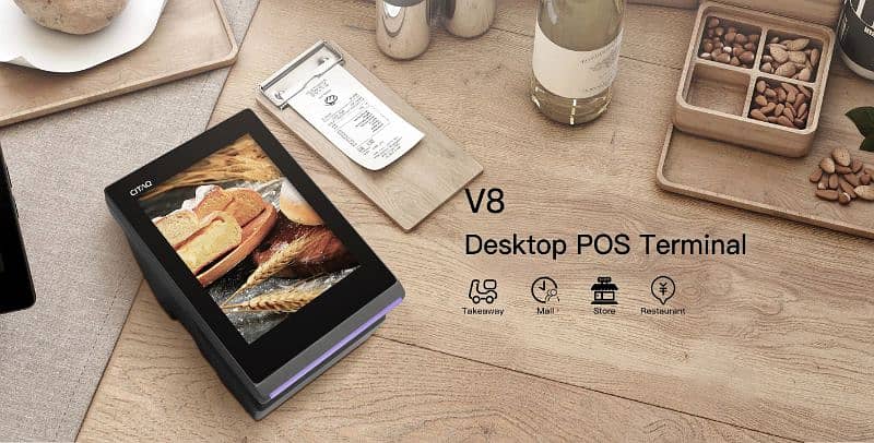 V8 POS Android Touch Screen All in One Tablet For Malls & Marts 0