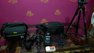 DSLR Canon 200d and 50 mm lens with Accessories