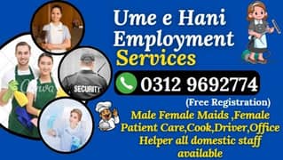 Required Female maids | Patient Care taker | Need  babysitter | Driver